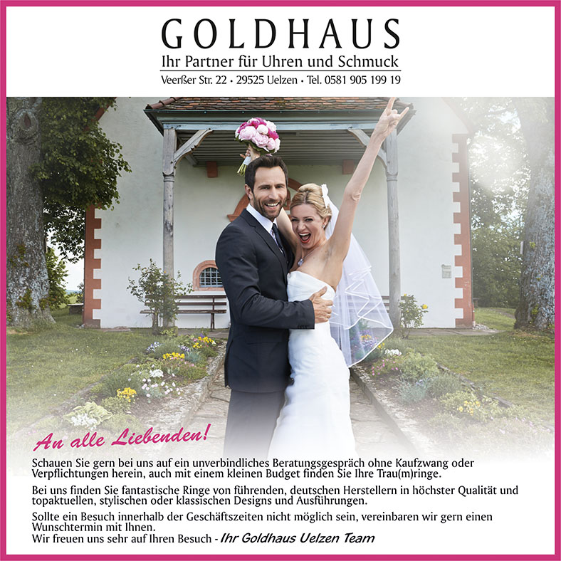 Goldhaus Trauringe Hochzeitsmesse Uelzen 15. Januar 2017